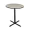 Cain Cain Cafe Tables, 36 W, 36 L, 42 H, Wood, Metal Top, Maple TCB36RNDPL - alternate 1